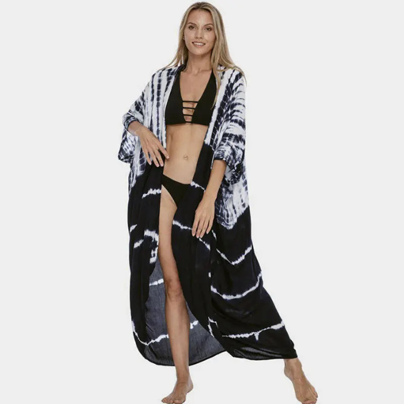 Beach Dress Tunic Cover up Embroidery Kaftan Saida de Praia Women Bikini Cover-up Pareo Sarong Beachwear - Matrix Studios