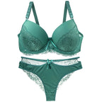 Nouvell Seamless Sexy Lace Pus Up Bras Panties Sets 34/75 36/80 38/85 40/90 42/95 44/100 BCDE Underwear Plus Size Lingerie - Matrix-studios.com