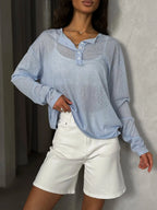Hirsionsan 2025 Basic soft  T Shirts Women Summer autumn Long Sleeves Loose Bottom Tees Ladies Casual Knitted Soft Woman Tops - Matrix-studios.com