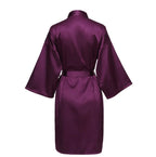 Wedding Party Team Bride Robe With Black Letters Kimono Satin Pajamas Bridesmaid Bathrobe SP2000 - Matrix-studios.com