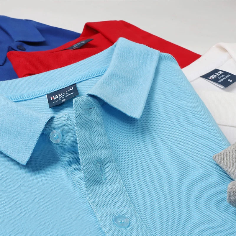Summer 230g 100% Cotton Polo Shirt Print Logo Customized Embroidery Company Group Name Men Women Short Sleeved Breathable Top - Matrix-studios.com
