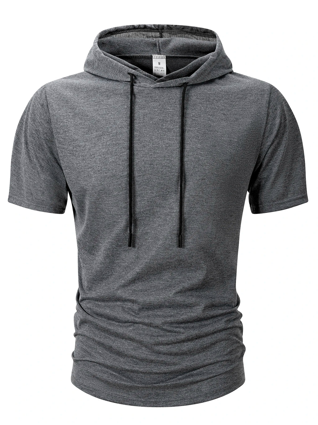 Summer Men's Hooded Sweatwear Casual Short Sleeve Loose T-shirt Solid Color Lightweight Hoodie Fitness Breathable Tops - Matrix Studios