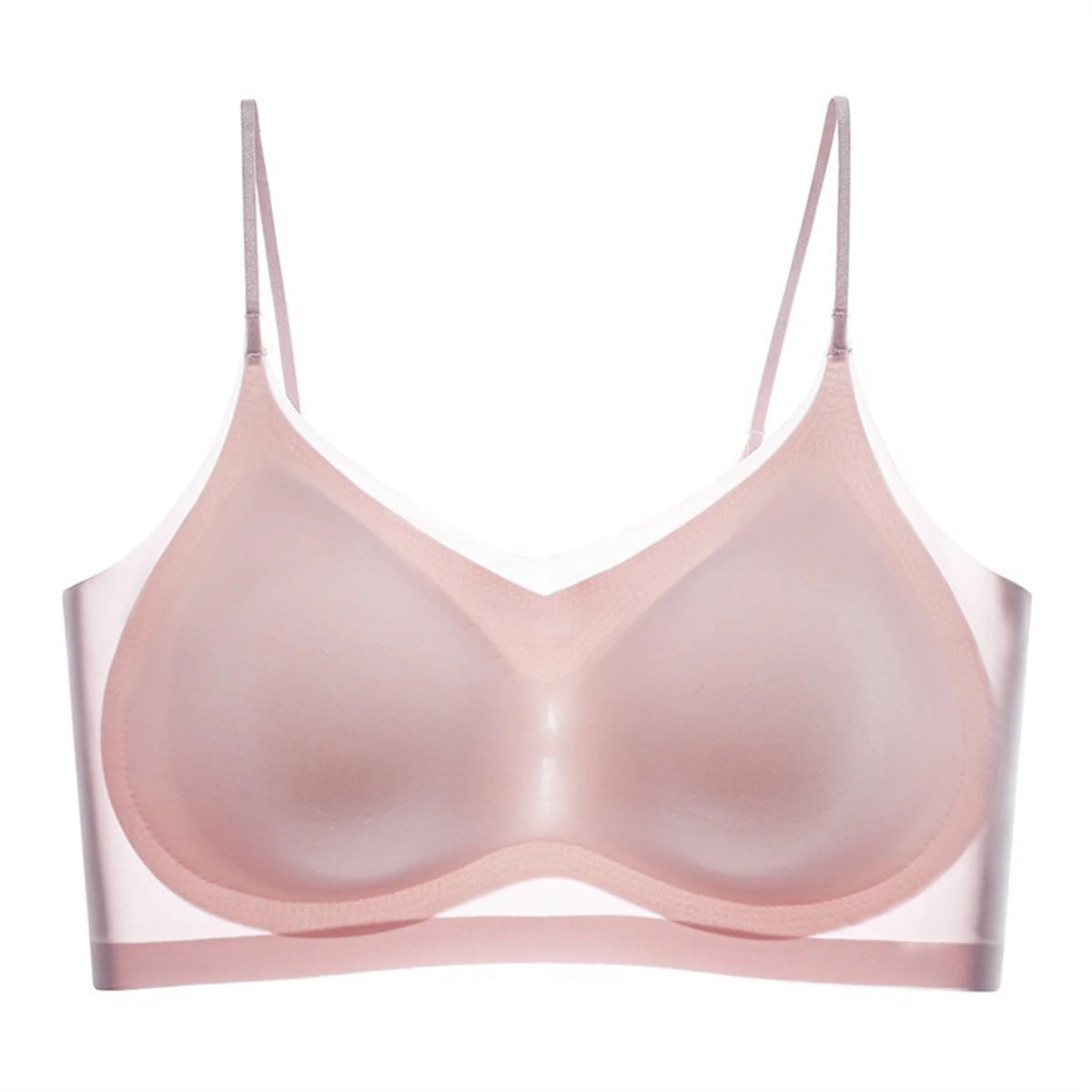 Ultra-Thin Breathable Ice Silk Top Bra Women's Seamless Back Halter Vest Wrap Bra Small Chest Together - Matrix Studios