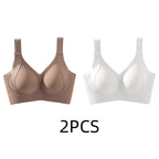 1/2PCS Women's Seamless Underwear, Thin Style, Large Breasts, Small Breasts, No Wires, Pull-up And Anti-sagging Large Size Bra - Matrix Studios
