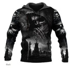 2023 New Men's Skull Hoodie Sweatshirts 3D print Head Pattern Hooded Pullover Autumn Fashion Casual Sweatshirt - Matrix Studios