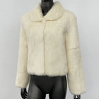 Natural Rabbit Fur Coat Women Autumn Winter Jacket Real Leather and Fur Women's Clothing Female Outerwears 2025 Real Fur Lady - Matrix Studios