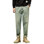 2025 Autumn and Winter New Loose and Versatile Harem Pants Retro Simple Fashion Solid Color Comfortable Versatile Jeans for Men - Matrix Studios