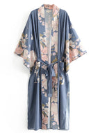 Bohemian Printed Bikini Cover-ups Green Tunic Long Kimono Cardigan Plus Size 2023 Women Beach Wear Swim Suit Cover Up A155 - Matrix Studios