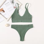 Women Seamless Bra Set Push Up Bras V-neck Tops High Rise Briefs Seamless Underwear Wire Free Brassiere Sexy Lingerie Set - Matrix-studios.com