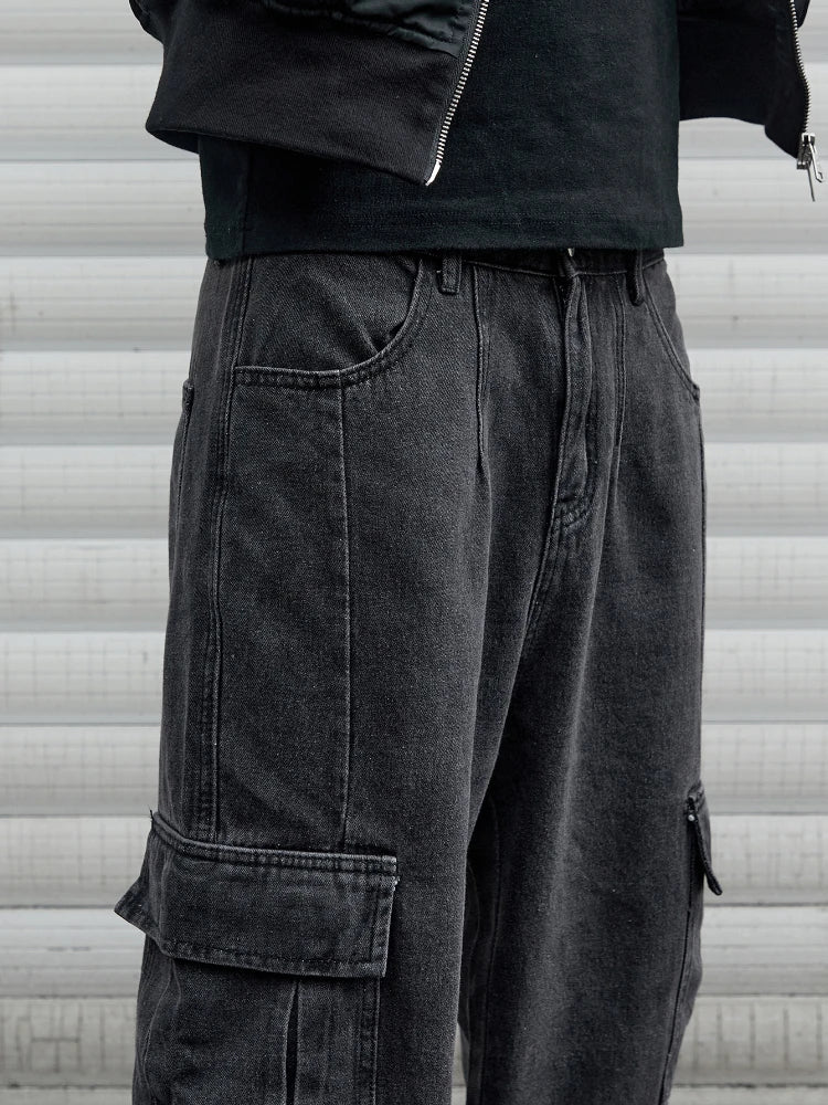 Y2k New Baggy Jeans Male Hip Hop Harajuku Trousers Wide Leg Denim Pants Men's Jeans Streetwear Korean Oversize Cargo Pants - Matrix Studios