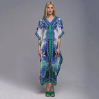 2026 Women Swimsuit Beach Cover Up dress Sleeve Kaftan Beach Tunic Long Pareos Bikinis Cover ups Summer Robe Plage Beachwear - Matrix Studios