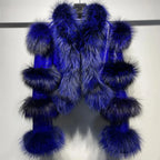 Fur Bomber Ladies New Fashion Jacket Crocdile Sheep Leather With Natural Fur 3573 - Matrix Studios