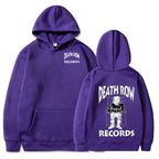 Death Row Records Hoodies Spring Autumn Fleece Hoodie Pullover Fashion Men Women Loose Hooded Sweatshirts Hip Hop Streetwear Top - Matrix Studios