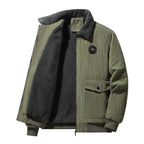 Men Corduroy Winter Coats Fleece Down Jackets Casual Jaquetas New Fashion Male Thicker Warm Parkas Short Winer Jackets Size 5XL - Matrix Studios