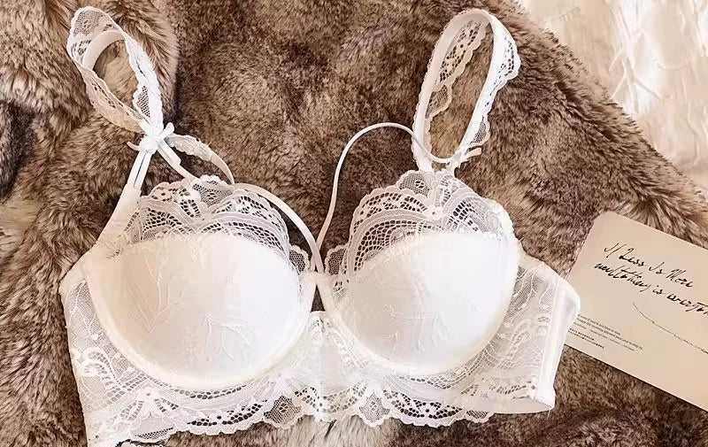 MOYISU Adjustable Lace Bralette for Small Chest Bra Set Removable Straps & Thin Padding Soft Wire Comfort Muslim Girls Underwear - Matrix-studios.com