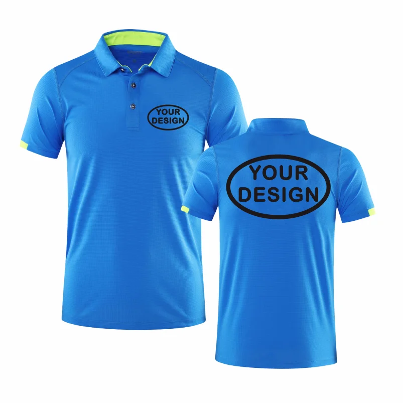 Summer Quick Drying POLO Shirt Logo Custom Printing Embroidery Golf Custom Your Logo Sports T-shirt Top - Matrix-studios.com