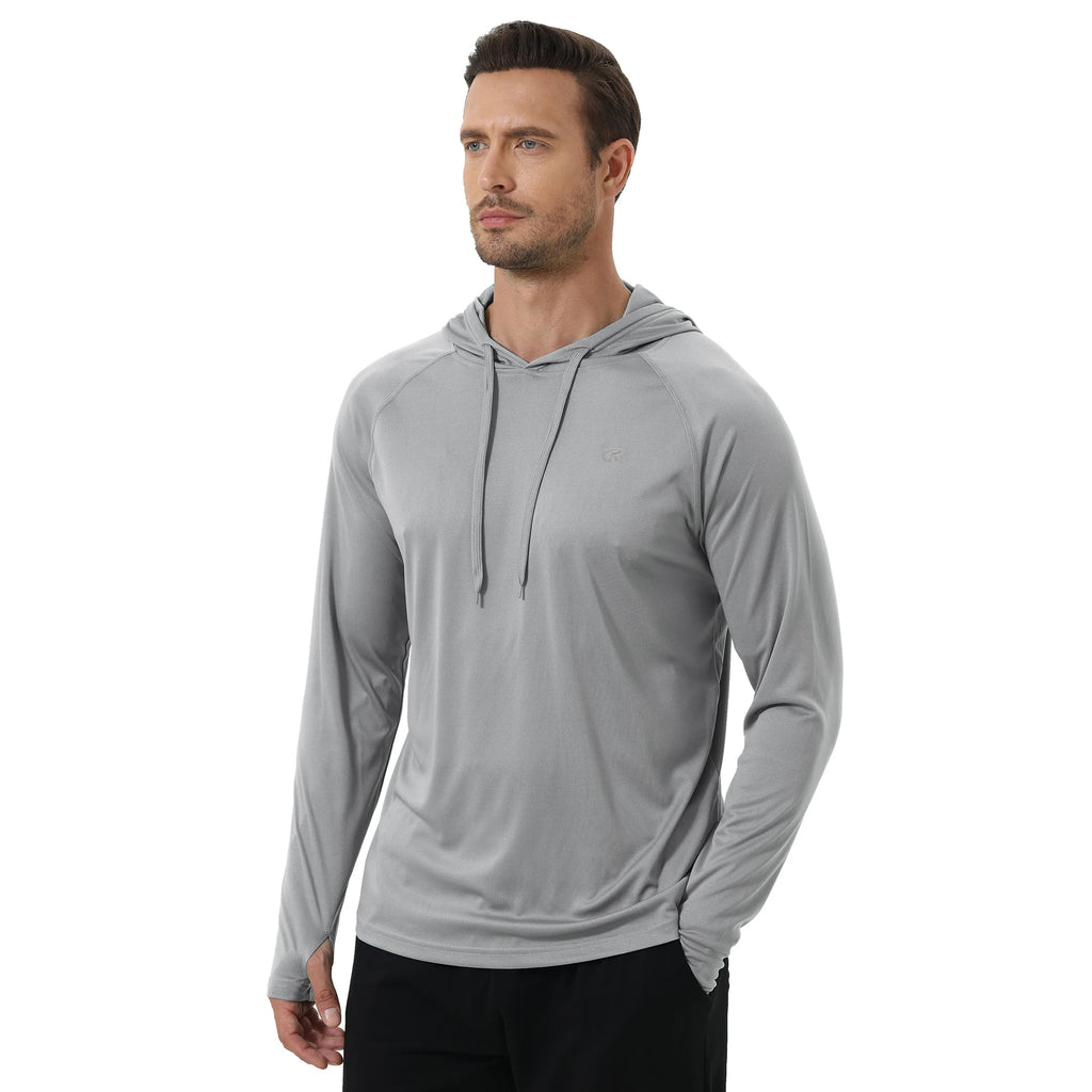 Summer Men's Long Sleeve UPF 50+ Hoodie T-Shirts, Rash Guard Quick Dry T-shirt Outdoor Sport Running Pullover - Matrix Studios