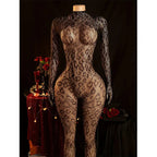 Fishnet Jumpsuit Hot Backless Sexy For Women Ultra-thin Summer Body Stocking Long Sleeve Mesh Lingerie Leotard Cosplay Jump Suit - Matrix Studios
