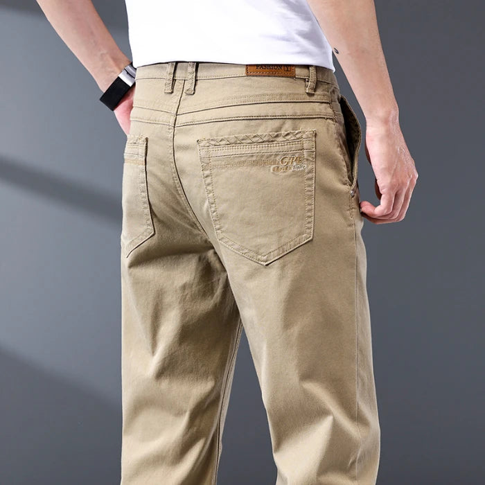 Seven-Color Stretch Jean Men's Trendy Wild Simple 97% Cotton High-End Slim-Fitting Small Straight Casual Men's Clothing Trousers - Matrix Studios