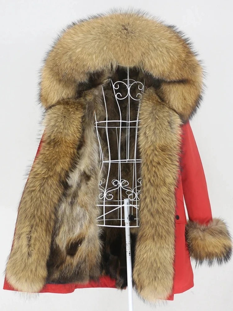 OFTBUY Winter Jacket Women Long Parka Real Fox Fur Coat Natural Raccoon Fur Collar Hood Thick Warm Streetwear Parkas New - Matrix Studios
