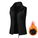 Autumn Winter Polar Fleece Vest Women's Windproof Outdoor Warm Sleeveless  Coat 2025 Plush Stand Collar Casual Waistcoat - Matrix Studios