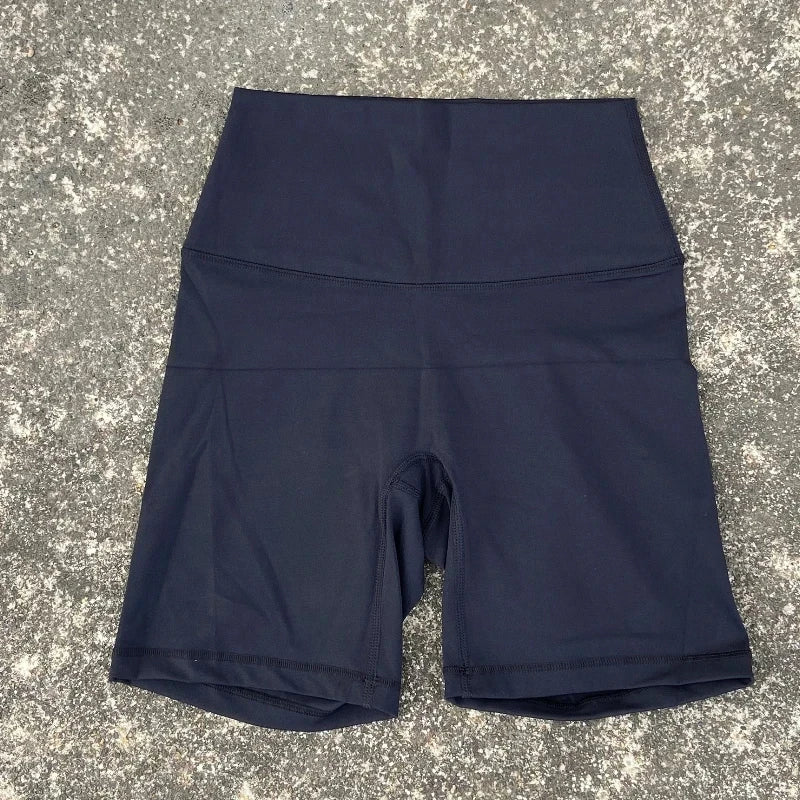 Solid Color Women Fitness Sports Short High Waist Yoga Short Leg Cycling Comprehensive Training Jog Squat Proof Internal Pocket - Matrix Studios