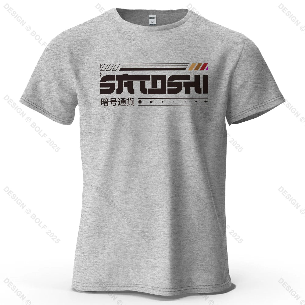 Satoshi and Crypto Printed Men's T-Shirt 100% Cotton Oversized Tech Theme Outfits Graphic Tees for Women Tops Tees - Matrix-studios.com