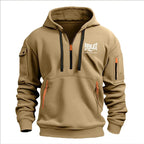 Fashion autumn and winter men's brand clothing multi-zipper design printed hoodie casual sweatshirt loose hooded jumper - Matrix Studios