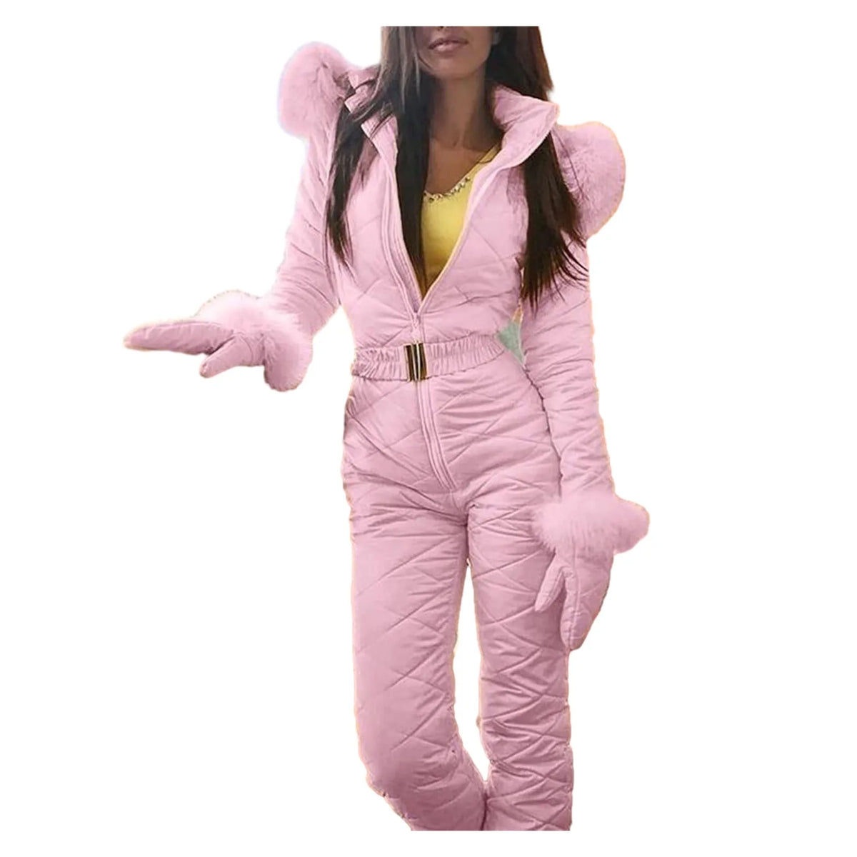 Winter Snowboard Jumpsuit Winter Outdoor Women's Hooded Jumpsuit Windproof Waterproof Ski Suit for Snowboarding Hiking Women Ski - Matrix Studios