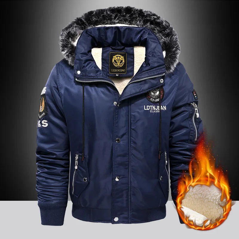 New Male Outwear Casual Winter Coats Good Quality Men Slim Fit Jackets Men Winter Hooded Down Jackets Fleece Parkas Warm Coats 4 - Matrix Studios