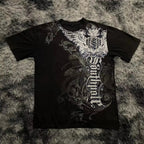 Classic Y2K Gothic Style T-shirt Print Oversized T Shirt High Street Shirts Gothic Round Neck Cotton Tops New Mens Women T Shirt - Matrix-studios.com