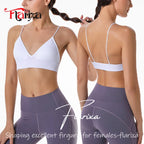 Flarixa Triangle Cup Deep V Neck Bralettes Camisole Bra for Woman Yoga Top Corset With Push Up Effect Soft Underwear Lingerie - Matrix Studios