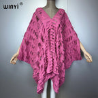 WINYI Original V Neck Denim Sexy Short Dress with Holes New Fashion Africa Womens Party Holiday Casual Maxi Beach Dress - Matrix Studios