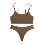2026 Hot Sale High Quality Latest Design Us Size Stylish Solid Ice Silk Seamless Wireless Bras And Women Underwear Set - Matrix Studios