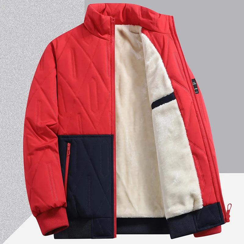 Men's Jacket Stand Collar Mens Parka Winter New Down Jacket Fleece Warm Jackets Men Business Leisure Coat Baseball Coats 2569 - Matrix Studios