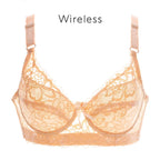 Women's Sexy Lace Wireless Push Up Bra Sexy Wire Free Bras For Women Plus Size 75-105 B C D Thin Cup Bralette Lingerie Intimates - Matrix Studios