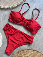 Bandeau Bikini Push Up Women Swimsuits 2026 Sexy Female Swimwear Brazilian Bikini Set Thong Biquini Swim Suits Solid Beachwear - Matrix-studios.com