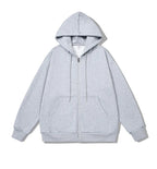 Men's Long Sleeve Zipper Hoodie Autumn Winter Fashion Casual Loose Fit Sweatshirt Sportswear Male Outfit - Matrix Studios