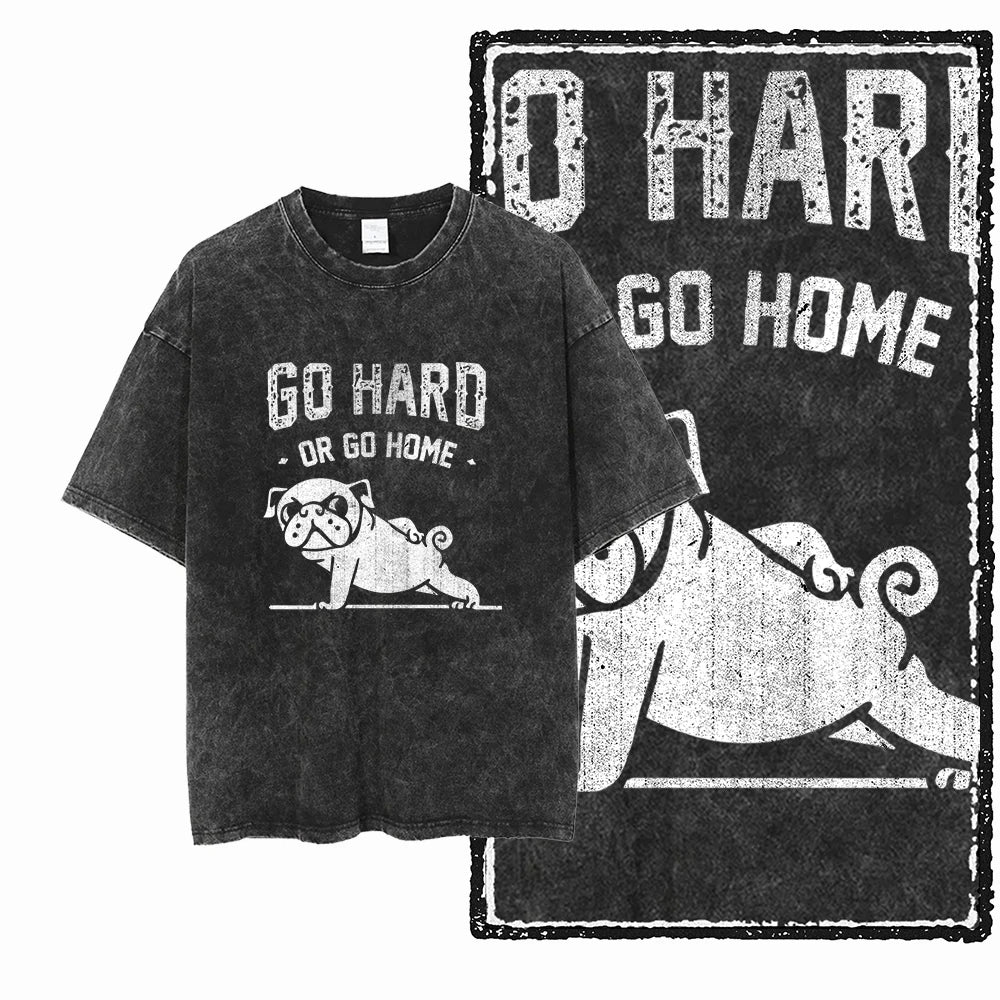 YG BODY BUILDING Printed Cotton Acid Washed Graphic Unisex T Shirt Cool CROSSFIT Streetwear Men Tshirts Big Size Tee for Men - Matrix Studios