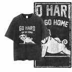 YG BODY BUILDING Printed Cotton Acid Washed Graphic Unisex T Shirt Cool CROSSFIT Streetwear Men Tshirts Big Size Tee for Men - Matrix Studios