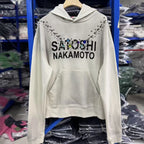 26fw SATOSHI NAKAMOTO NECKLACE Hoodie Men Women High Quality Heavy Fabric Hooded Pullover - Matrix-studios.com