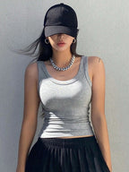 Summer Tight Tank Top Breathable And Comfy Sleeveless Ves For Women's Summer Outfits Camisole Tank Top Beauty Back Underwear - Matrix-studios.com