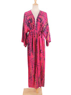 Bikini Cover Up Tie Dye Printed Swimsuit Cape Pareo Bohemian Beach Kimono Dresses Self Belted Bathing Suits Dropshipping - Matrix Studios