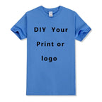EU size 100% pure cotton custom T-shirt front and back team school uniform store logo text photo for men's personalized high-end - Matrix Studios