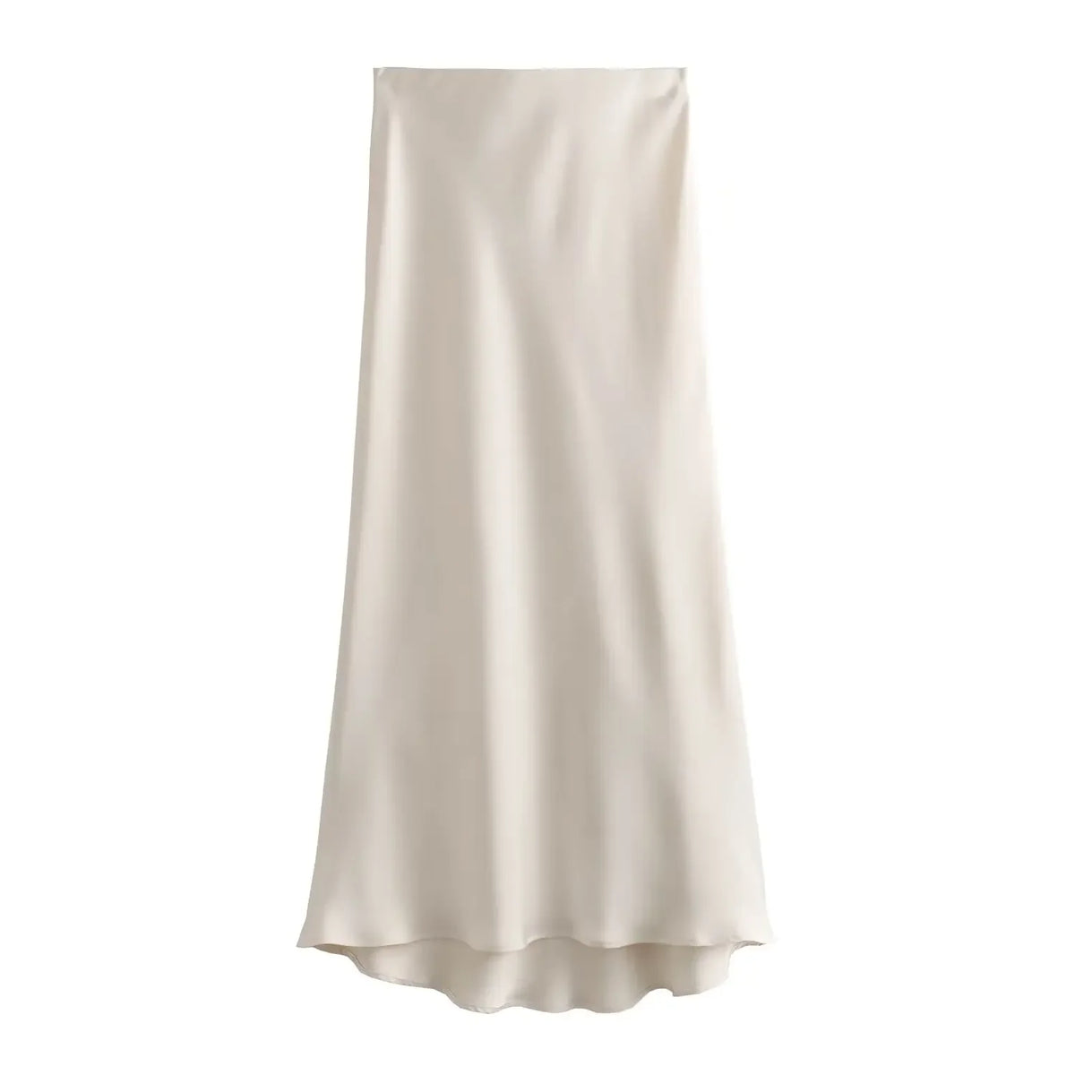Willshela 2024 Black Satin Skirt Woman High Waist Elegant Long Skirts For Women Fashion Summer Midi Skirt Office Women's Skirts - Matrix-studios.com
