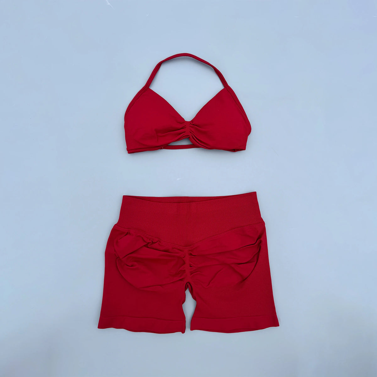 2 Piece Sports Gym Set Strappy Bra Yoga Underwear Short Sport Leggings Bicycle Running Sportswear Woman Seamless Yoga Set - Matrix-studios.com