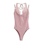 Women's Sexy Nightclub Party Pink Jumpsuit, Spliced Lace Sleeveless Tight-Fitting Jumpsuit, 2026 Fashion Women's Slim Top - Matrix Studios