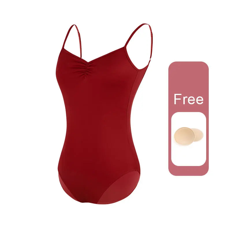 Ballet Leotards for Women Camisole Dance Leotards Adjustable Straps Sleeveless Dancing Ballet Bodysuit Adult Gymnastics Leotard - Matrix-studios.com