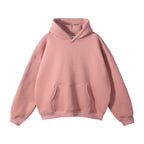 ZODF New Thick 350gsm Fleece Hooded Hoodies For Men Unisex Winter Oversized Loose Basic Solid Sweatshirts Pullovers Coats HY0631 - Matrix Studios
