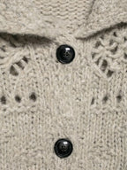 European and American style autumn and winter new women's clothing design sense coarse needle hollow knitting cardigan jacket - Matrix Studios